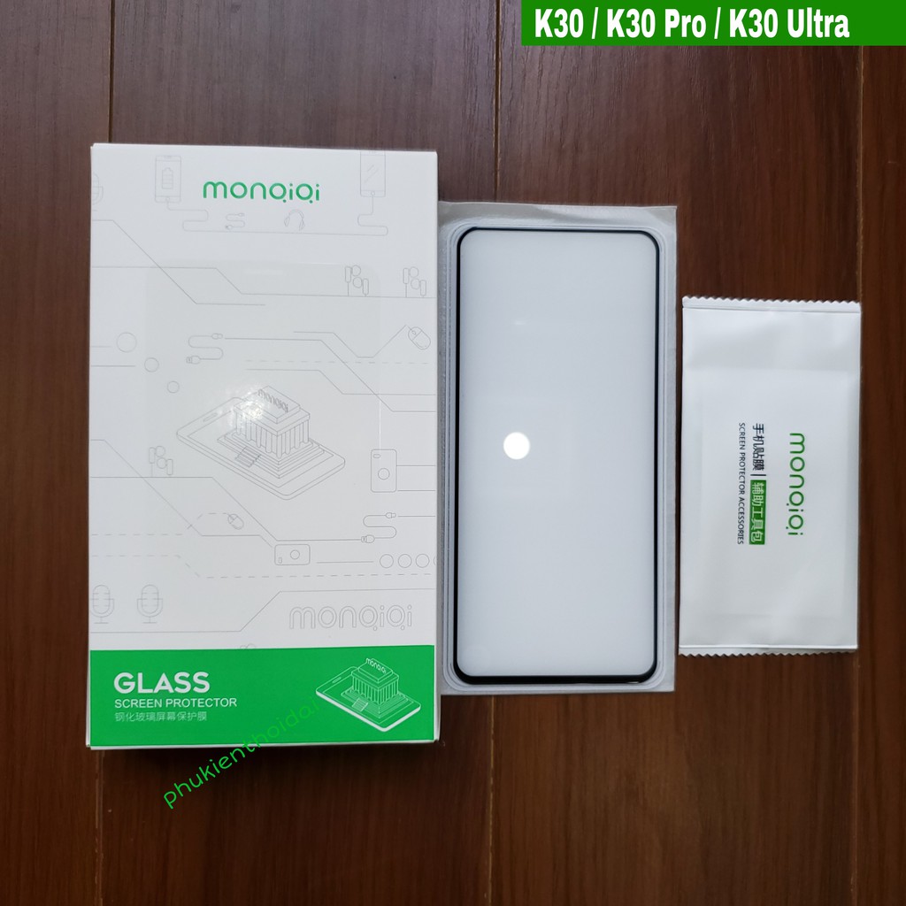 Cường lực Redmi K30 Pro / K40 / K40 Pro / K30 / K50 Gaming / K40 Gaming / K50 hiệu MonQiQi Full màn trơn mượt