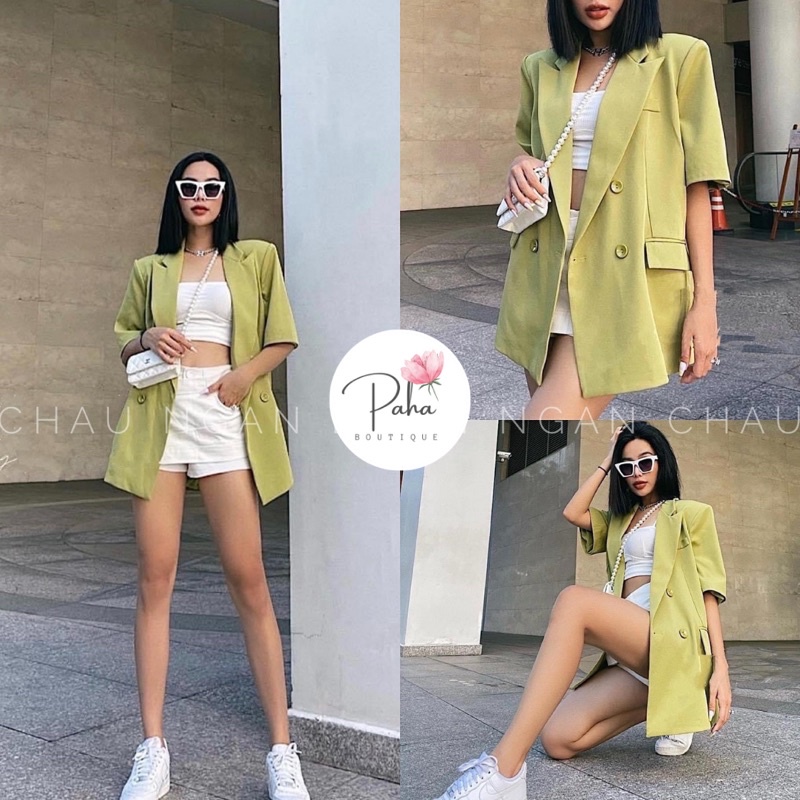 ÁO VEST BASIC, ÁO BRAZER MẦU TRẮNG, HỒNG, ĐEN, XANH CỐM CHẤT TUYẾT MƯA, ÁO VEST HOTTREND - PAHA SHOP