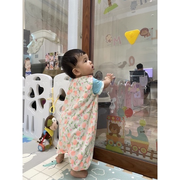 Túi ngủ cho bé mùa hè cotton 1 lớp  CONCHIMkids, loại cộc