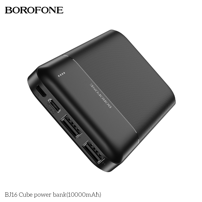 Pin sạc dự phòng 10000mAh BOROPHONE BJ16 có đèn báo pin, 2 cổng ra 2A - Chính hãng