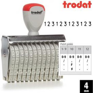 Dấu số tự xoay chấm mực, số cao 4mm ( Chính hãng Trodat)