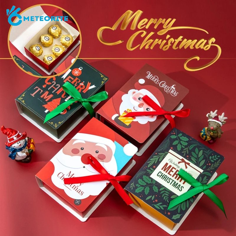 Hộp Giấy Đựng Bánh Kẹo Hình Ông Già Noel / Cuốn Sách Ma Thuật DIY