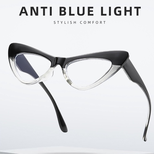 Mắt Kính Gọng Mắt Mèo Chống Ánh Sáng Xanh Thời Trang