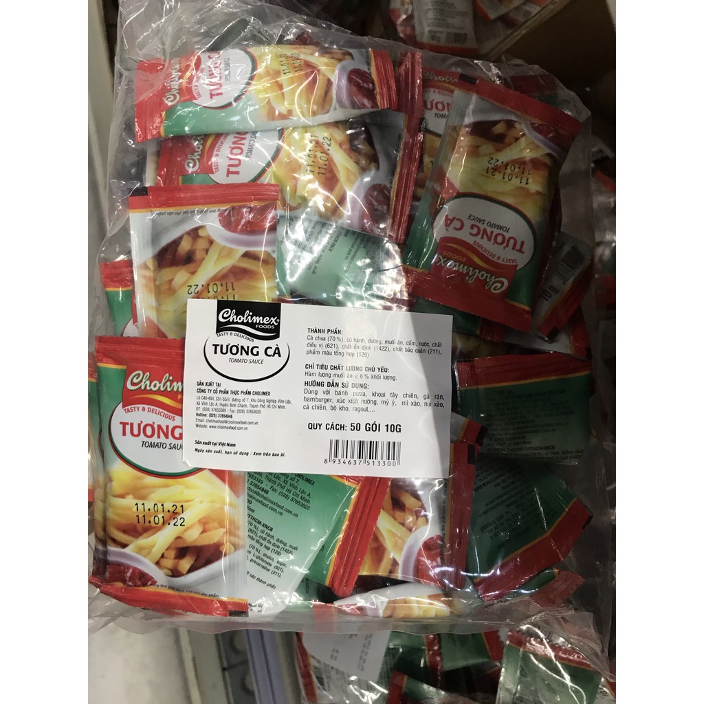 Tương Cà CHOLIMEX gói nhỏ 10g (Túi 50 gói)