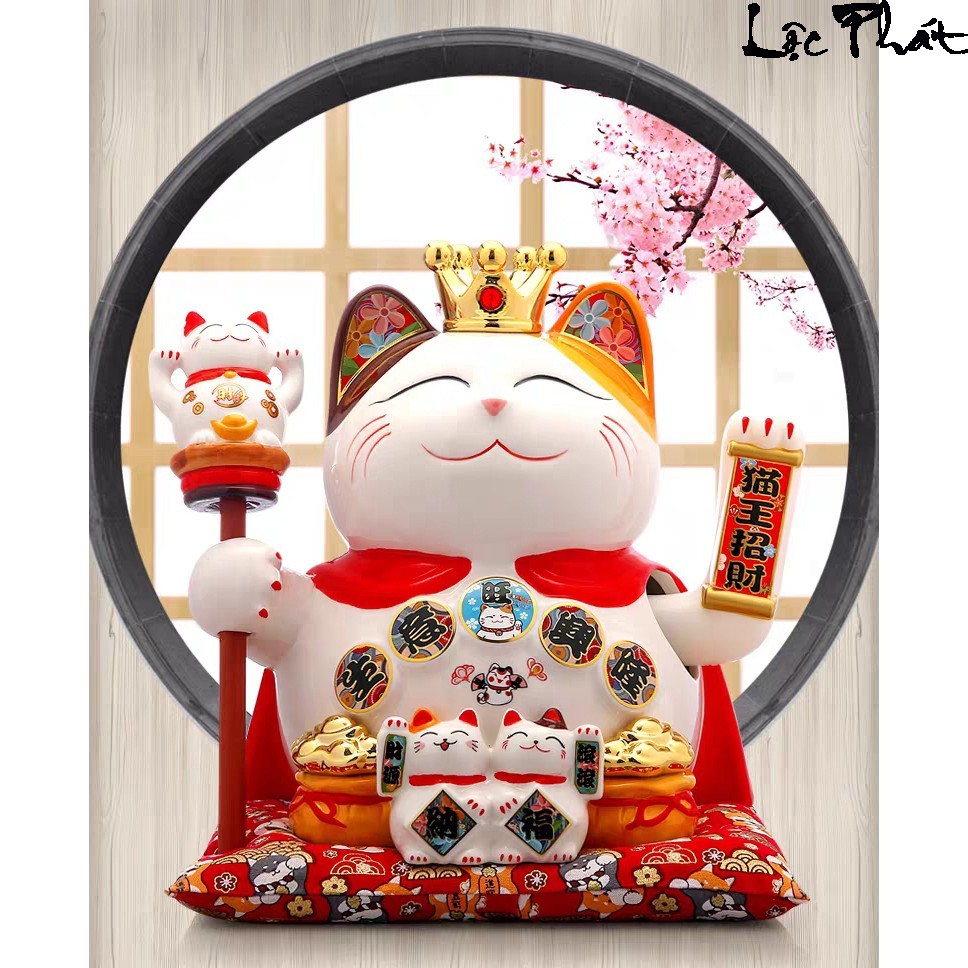 Mèo Thần Tài Vua Chúa Vẫy Tay - Cao 28cm | BigBuy360 - bigbuy360.vn