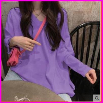 ÁO THUN TAY DÀI ( CỔ TIM ) OVERSIZE FORM RỘNG CÁ TÍNH TRƠN