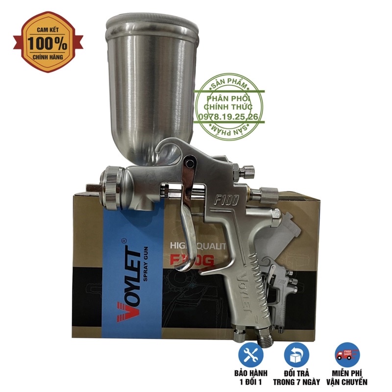 Súng Phun Sơn F100 VOYLET Đầu Phun 1.3mm