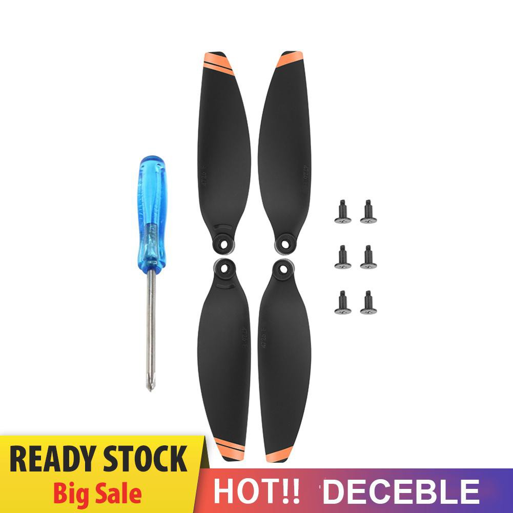 Deceble 1/2/4 Pairs Replacement Propellers Prop Orange Stripes for DJI Mavic Mini 2