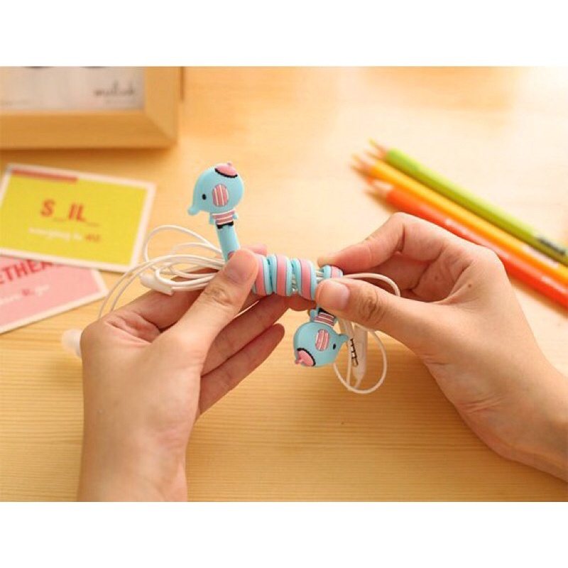 Dây quấn tai nghe, dây sạc điện thoại hình thú cute
