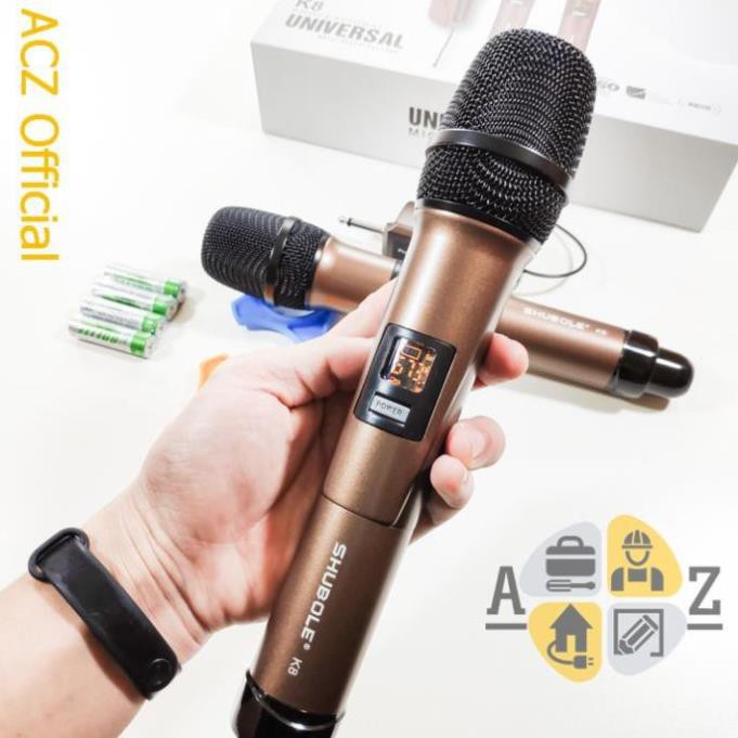 Bộ 2 micro không dây karaoke chuyên dụng K8
