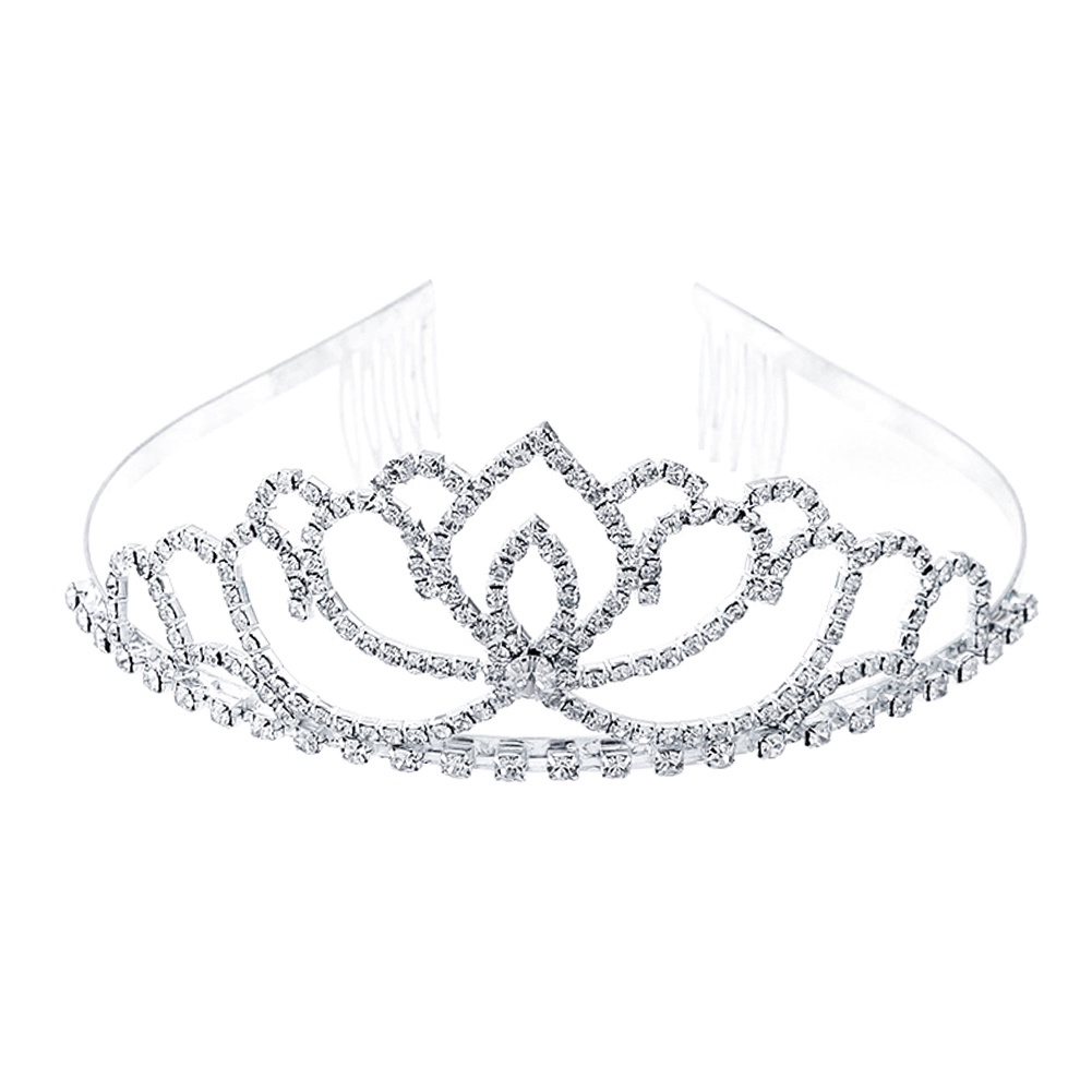 Cài Tóc Hình Vương Miện Đính Đá Lấp Lánh