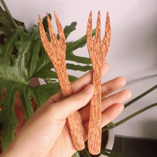 Set Nĩa gỗ dừa - Coconut Wooden Fork ECO CRAFT