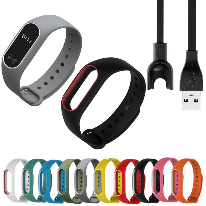 Dây đeo silicone cho đồng hồ thông minh xiaomi miband 2