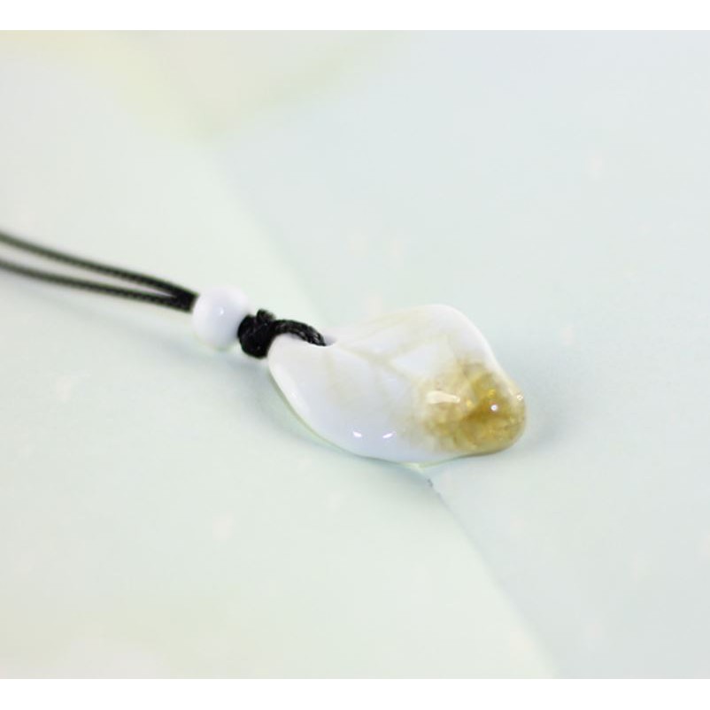 Dây chuyền gốm hình lá