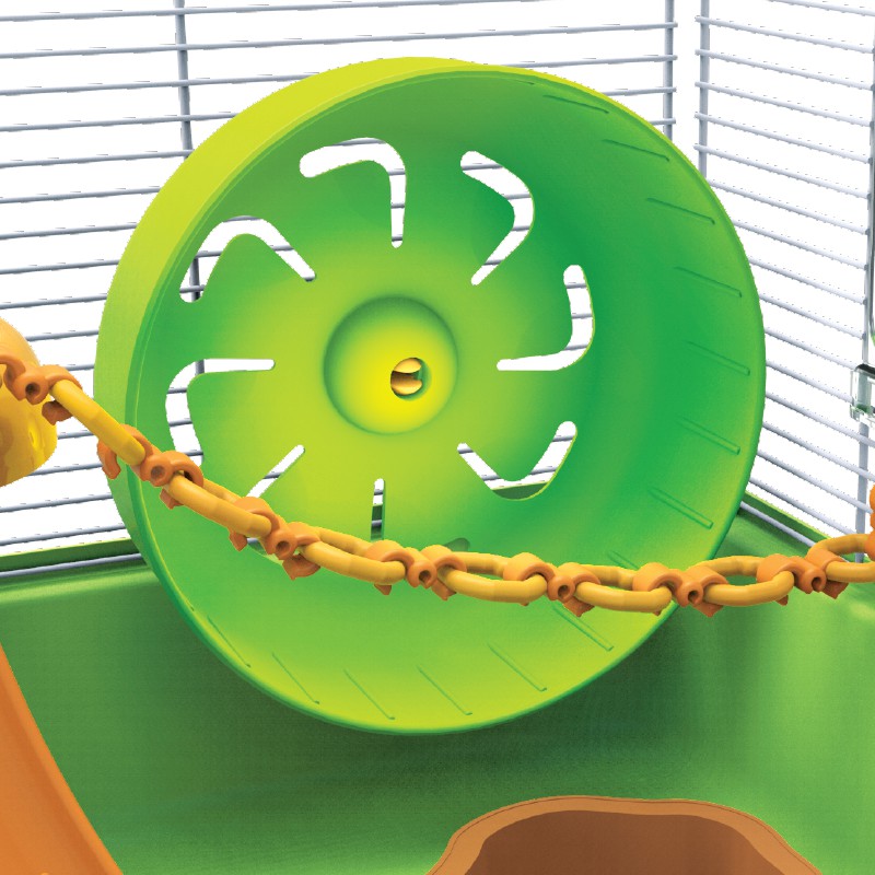[ TẶNG NHÀ TẮM ] Lồng vương quốc rừng xanh 2 tầng dành cho mọi hamster