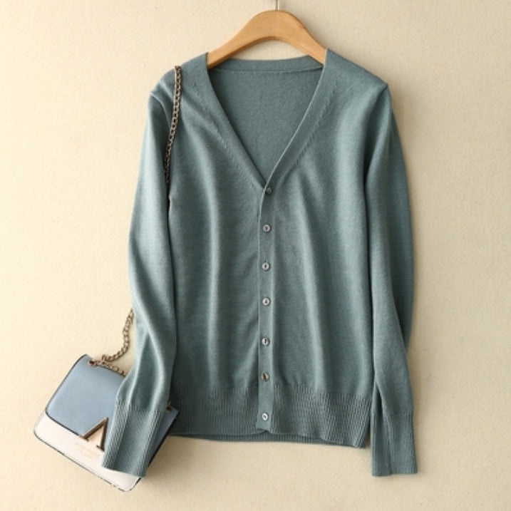 Áo khoác len nữ cadigan len mịn nềm đẹp hàng Quảng Châu cao cấp mặc thu đông | BigBuy360 - bigbuy360.vn