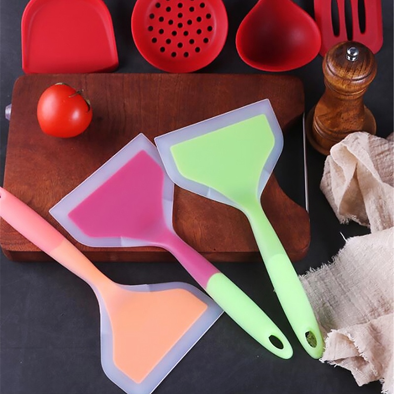 [threegoodstonesgen 0527] Spatulas Beef Meat Egg Kitchen Scraper Wide Pizza Shovel Non-stick Lifters