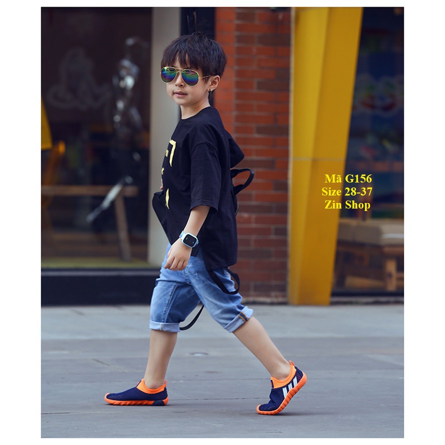 Giày Thể Thao Lưới Thoáng Khí Cho Bé 4-15 Tuổi Hàng Xuất