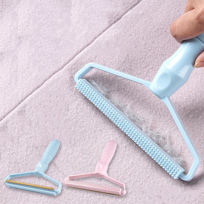 Dụng Cụ Làm Sạch Lông Xù Trên Quần Áo Thiết Kế Hai Mặt 2 Màu Tiện Lợi