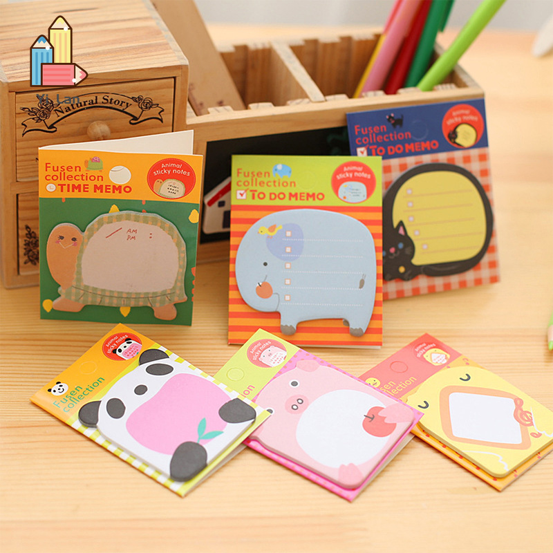 Tập Giấy Lưu Ý Hình Động Vật Đáng Yêu