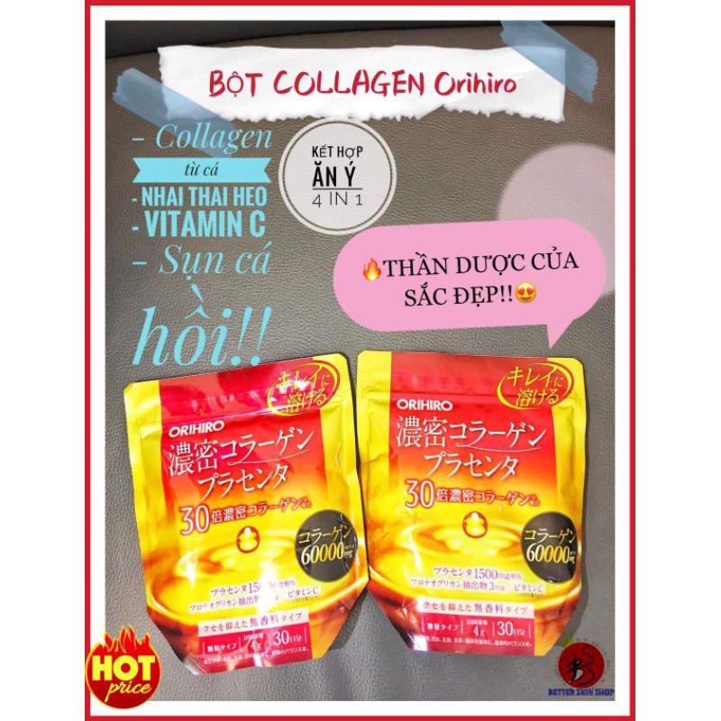 Bột collagen Orihiro nhau thai heo Orihiro 60000mg Nhật Bản