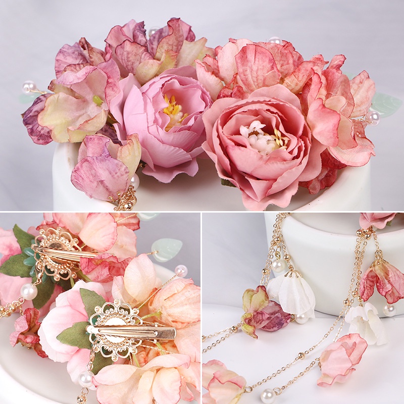 Trâm Cài Tóc Tua Rua Dài Vải Lụa Phong Cách Hán Phục Cổ Điển