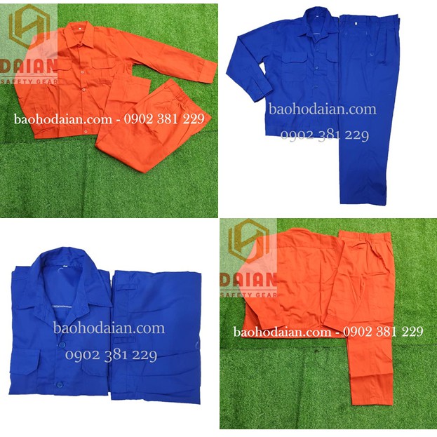 Quần áo công nhân vải kaki xi thấm hút mồ hôi - 2 màu lựa chọn