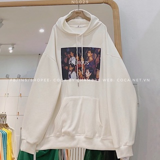 🎆 áo hoodie nỉ lót lông serious form rộng unisex
