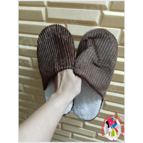 Dép bông nhung tăm êm chống trượt