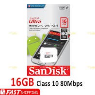 Thẻ Nhớ Sandisk 16gb Class 10