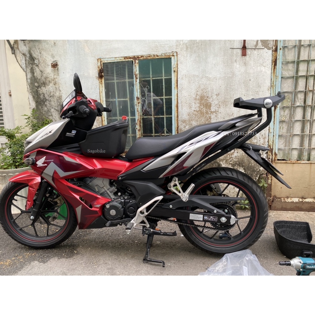 Thùng giữa Winner X, thùng givi G12N và baga HRV WinnerX, hàng Givi chính hãng, bảo hành 2 năm