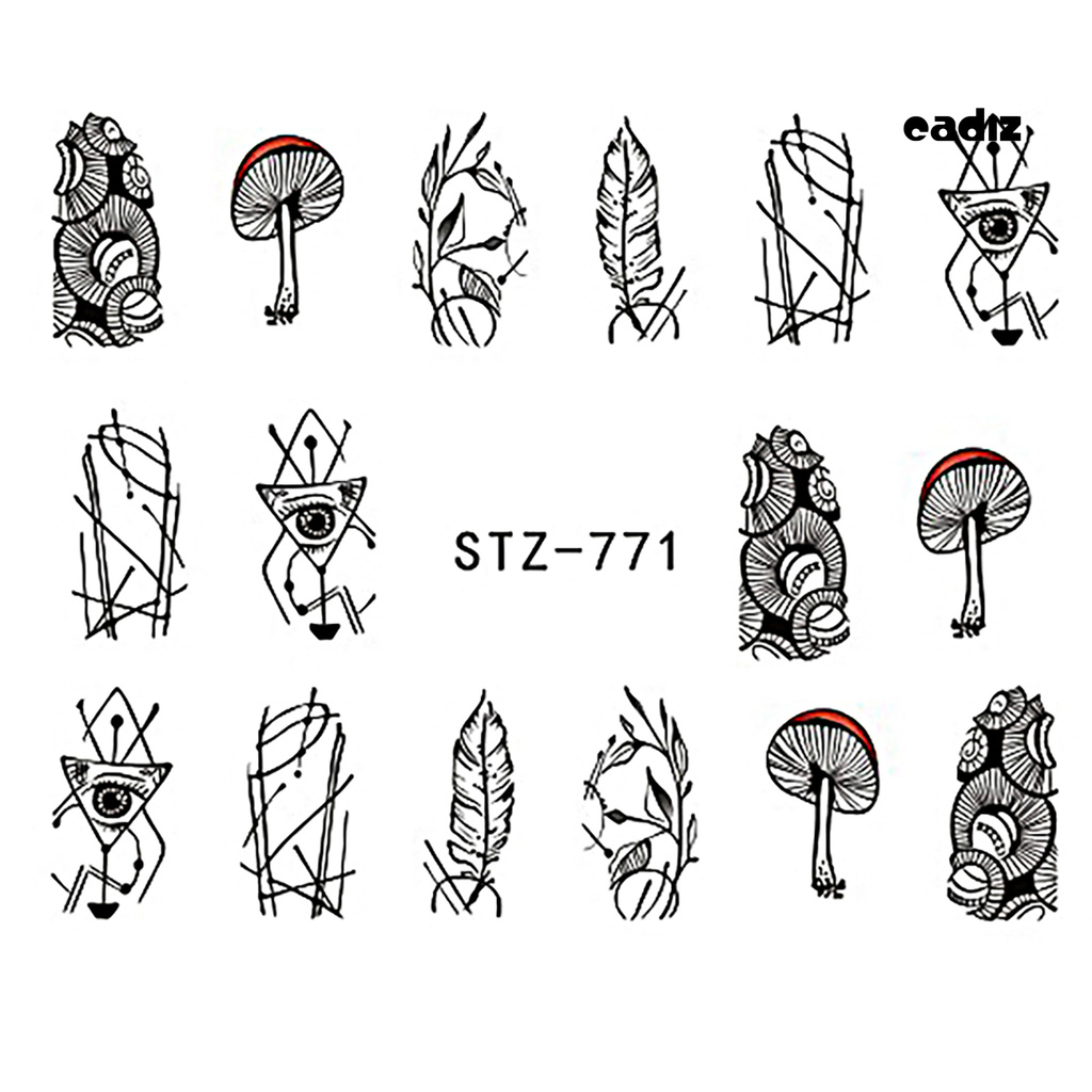 Nhãn Dán Móng Màu Đen Đơn Giản Lâu Trôi Thời Trang