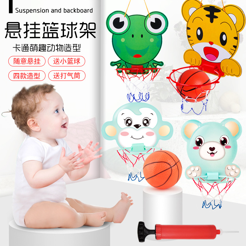 Chơi bóng rổ cho trẻ em trong nhà treo treo trong nhà chơi bóng rổ khung hoạt hình treo đồ chơi thể thao bán hàng đặc biệt