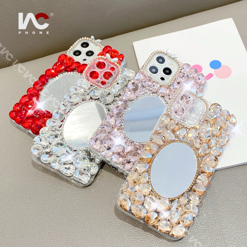 Ốp Lưng Đính Đá 3d Lấp Lánh Cho For iPhone 13Promax 13 11 12 Pro Max 7G 8Plus X XR Xmax