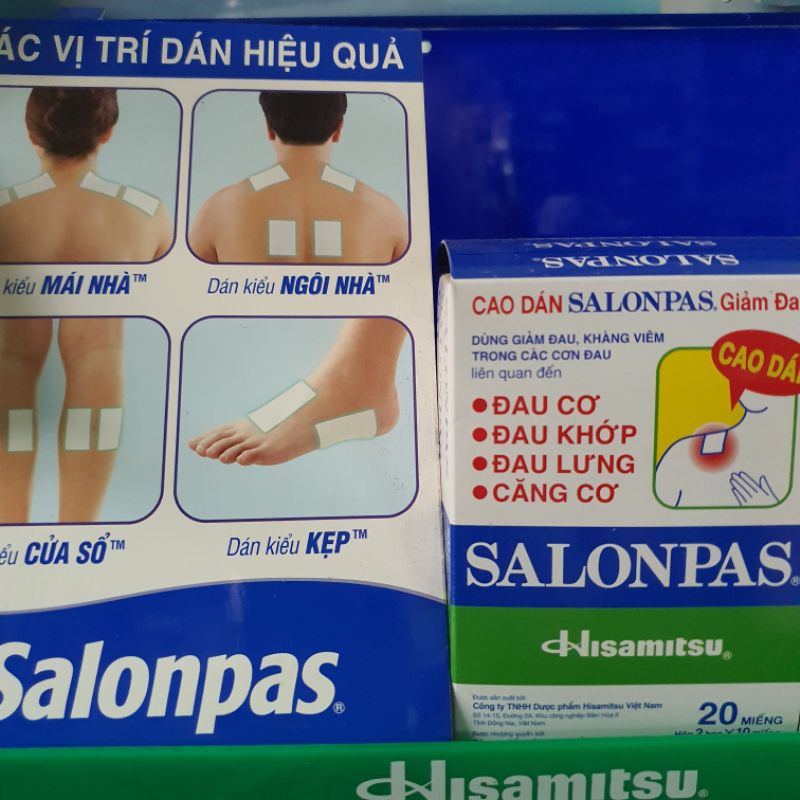 Miếng dán Salonpas giảm đau nhức mỏi - Đông Anh Pharmart