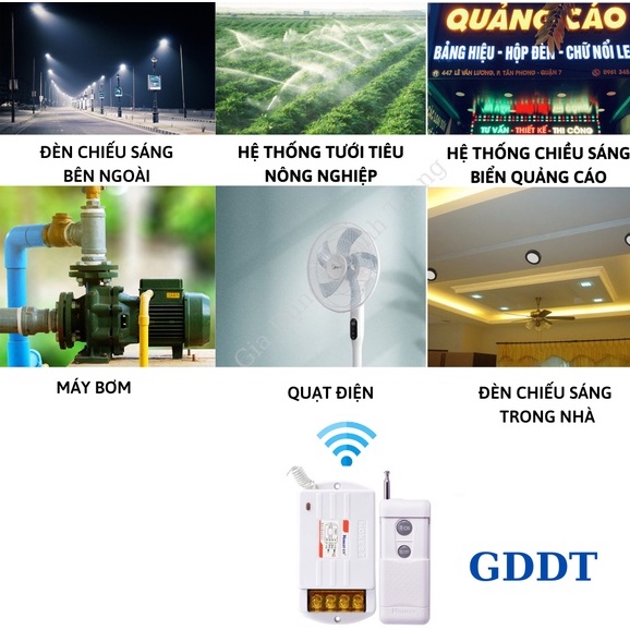 Công tắc điều khiển từ xa Honest HT-6220ZRD 1000m công suất lớn 30A