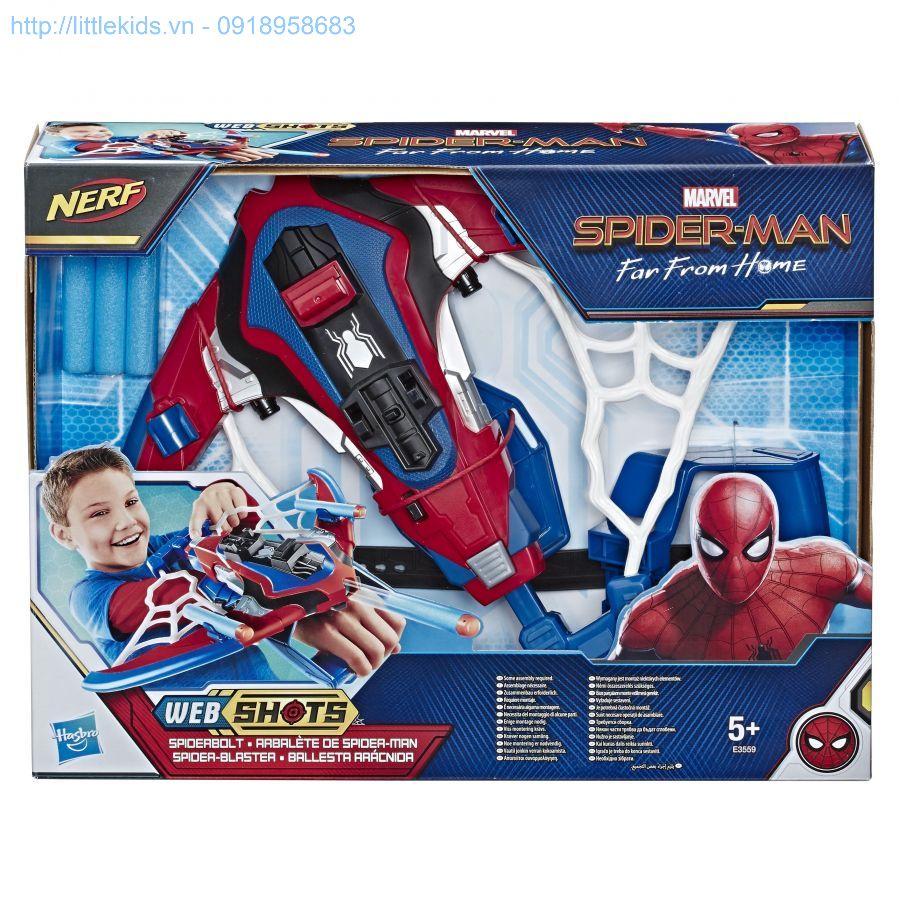 Đồ Chơi NERF Fullbox (Spider Man) – Trang Bị Phóng Tơ Siêu Cấp Của Người Nhện – No.E3559