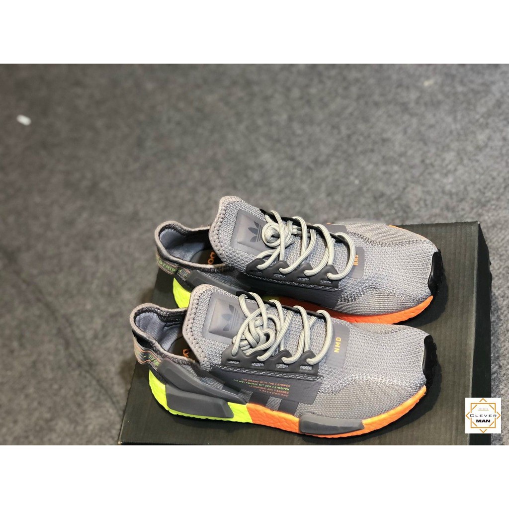 PKT (FREESHIP+FULLBOX) Giày Thể Thao Sneakers NMD City Sock Xám Đế Cam Xanh Cổ Chun Cực Phong Cách Cho Cả Nam và Nữ