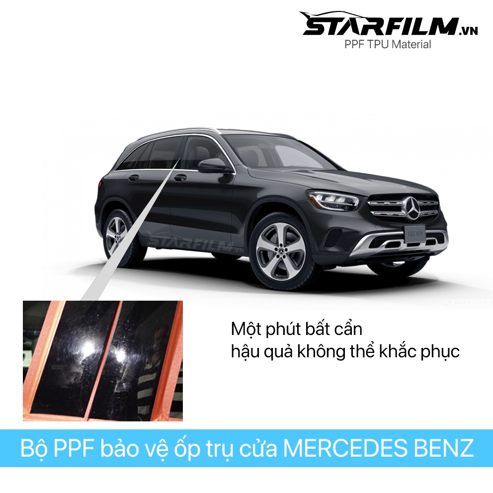 Mercedes Benz GLC 200/300 PPF TPU bảo vệ trụ bóng STARFILM