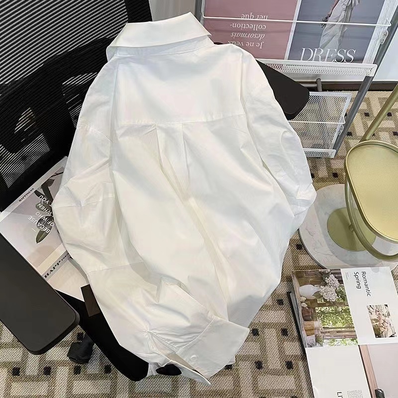 Áo Sơ Mi Nữ Tay Dài Dáng Rộng Phong Cách Hàn Quốc Thời Trang