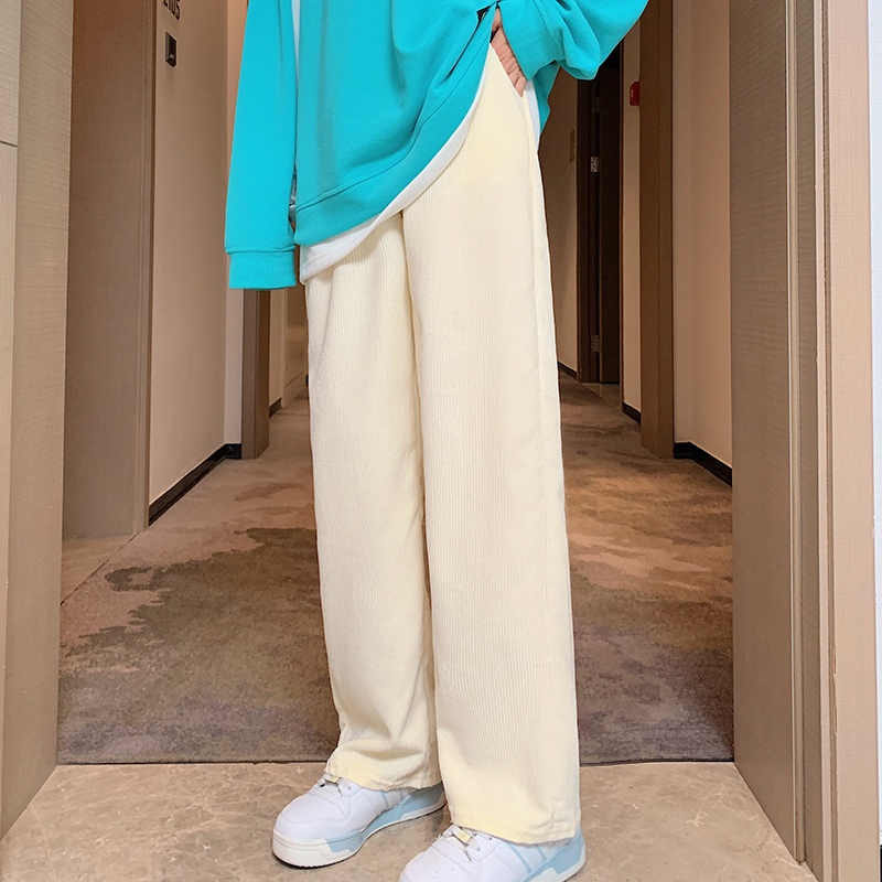 Quần dài NZN ống rộng lưng cao màu trơn thời trang mùa thu mới cho nữ
