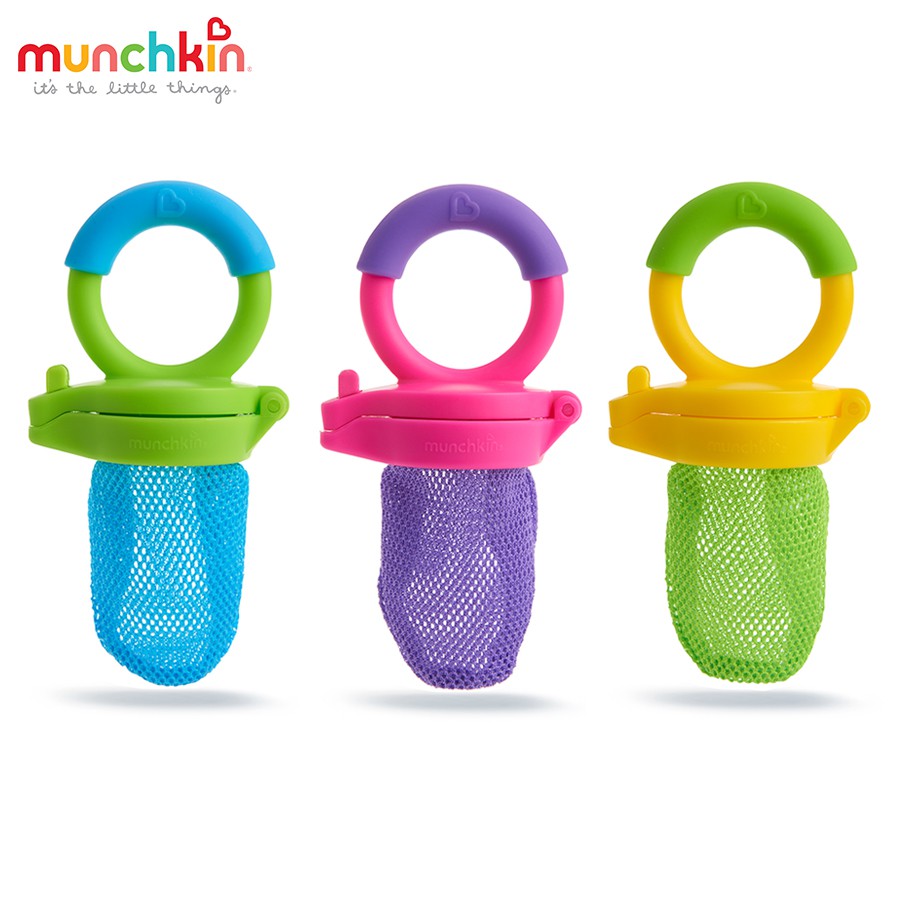 Túi Nhai Ăn Dặm Chống Hóc MunchKin Bằng Vải Không Nắp MK43101