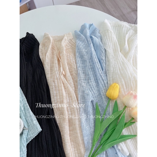 [Ảnh thật/Video]Áo Khoác LOẠI 1 Nữ Cardigan Len  Mỏng Màu Pastel Muối Tiêu Nhiều Màu Cực Hot Hit