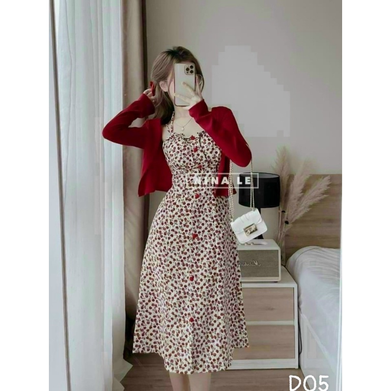 (Mẫu Mới) Đầm Lụa Kèm Áo Khoác Gu Thời Trang Siêu HOT UP hhp