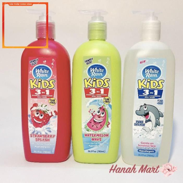 Sữa tắm trẻ em White Rain Kids 3in1 783ml của Mỹ