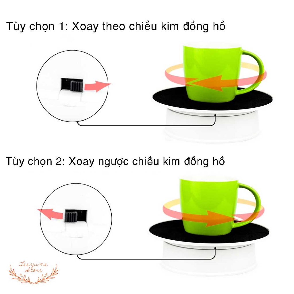 BÀN XOAY 360 ĐỘ TRƯNG BÀY SẢN PHẨM, ĐẾ XOAY ĐIỆN CHỤP ẢNH SẢN PHẨM CHÍNH HÃNG  - LEEYUME STORE