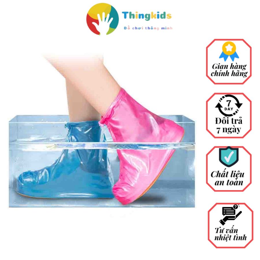 Bọc giày sillicon đi mưa chống trơn trượt - Thingkids
