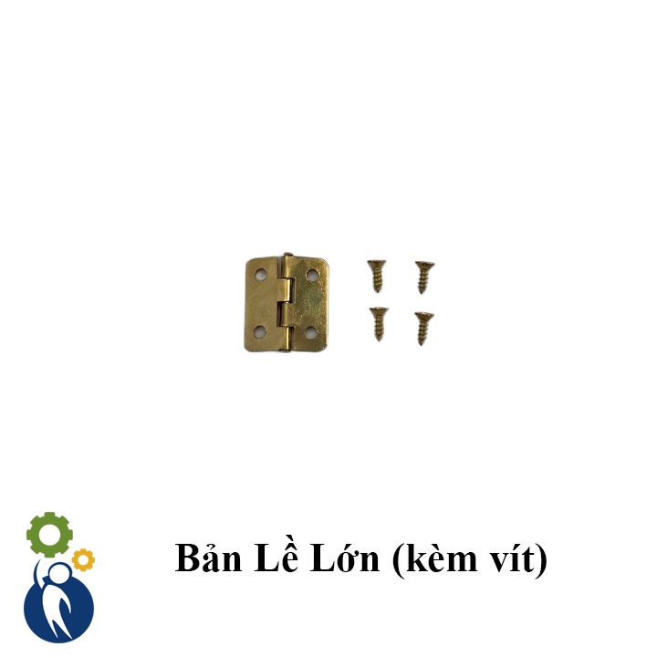 Bộ 3 cái Bản Lề mini loại Lớn Tặng kèm vít, dùng để trang trí nhà mô hình hanmade, làm hộp đựng đồ