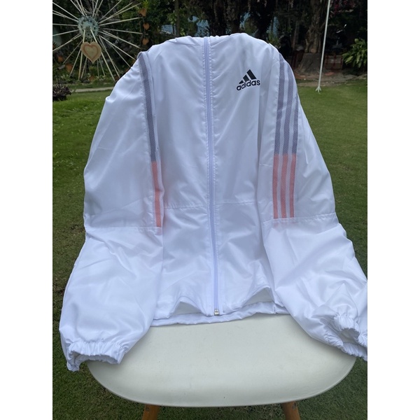 Áo khoác dù 2 lớp form rộng logo adidass có mũ nam nữ