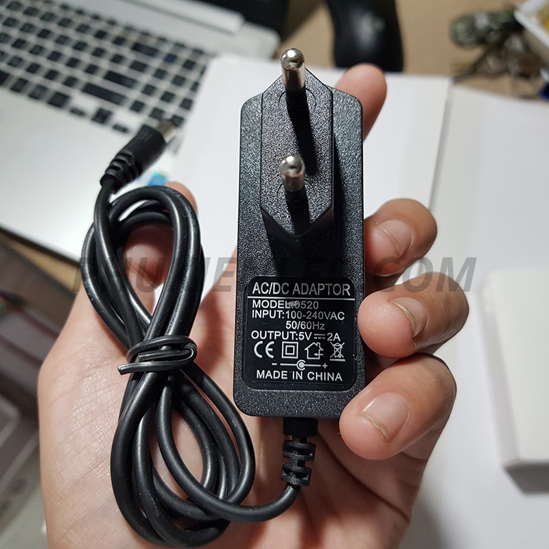 Nguồn 5V-2A Jack Dc 5.5mm - Adapter 5V - Có đèn báo nguồn - Dùng cho dây Led 5V, tivi box, camera IP | BigBuy360 - bigbuy360.vn